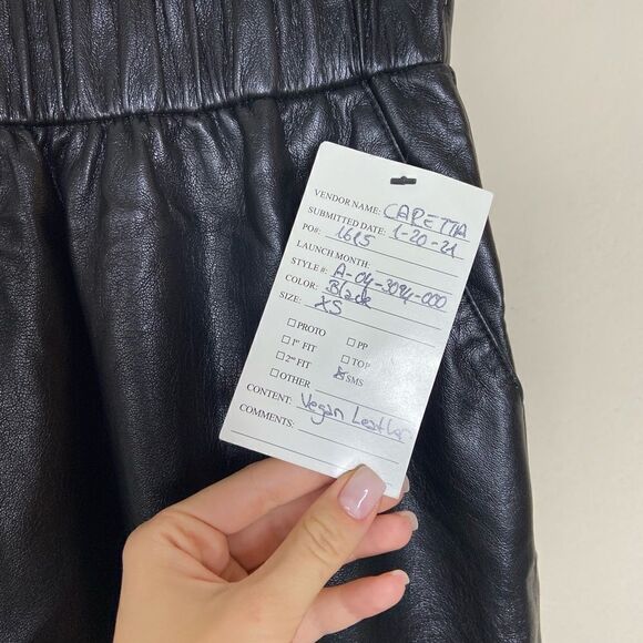 NWT Anine Bing Soto Vegan Leather Mini Black Skirt Size XS - Picture 11 of 15